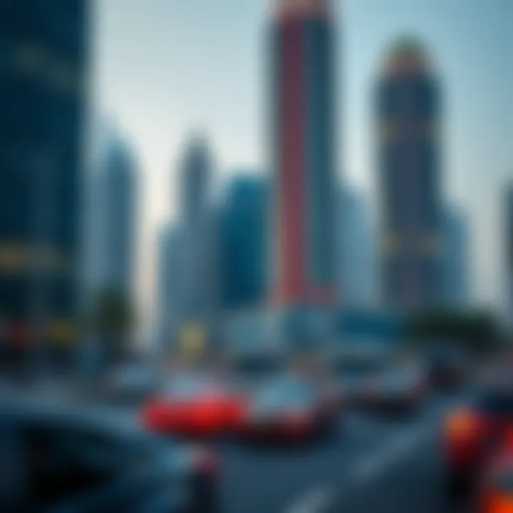 Business district during a holiday week in Dubai