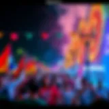 Vibrant celebration during a public holiday in Dubai