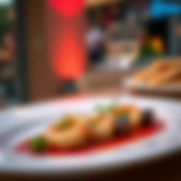 Close-up of a gourmet dish representing local flavors