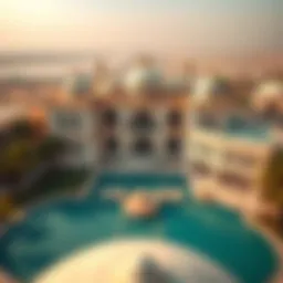 Aerial view of Al Watan Palace showcasing its grand architecture