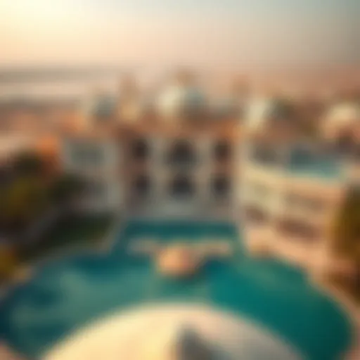 Aerial view of Al Watan Palace showcasing its grand architecture
