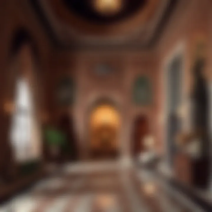 Interior design elements of Al Watan Palace highlighting cultural motifs