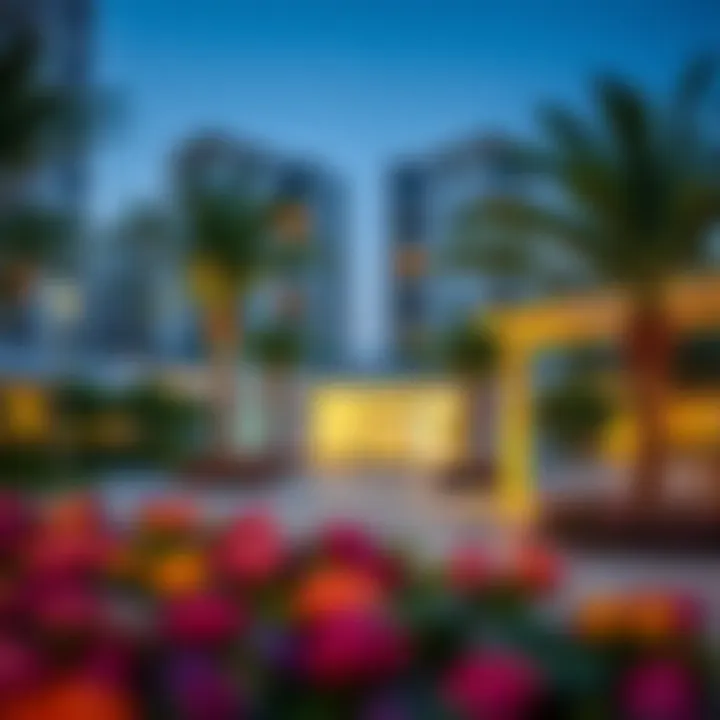 Community amenities surrounding Al Zarooni Building, including parks and recreational spaces