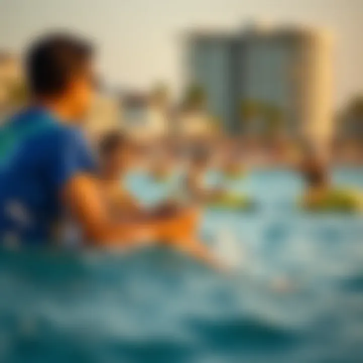 Visitors enjoying various recreational activities at Alaya Beach