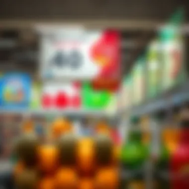 Promotional banners and offers displayed within Almaya Supermarket