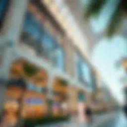 A stunning architectural view of a prominent mall in Deira