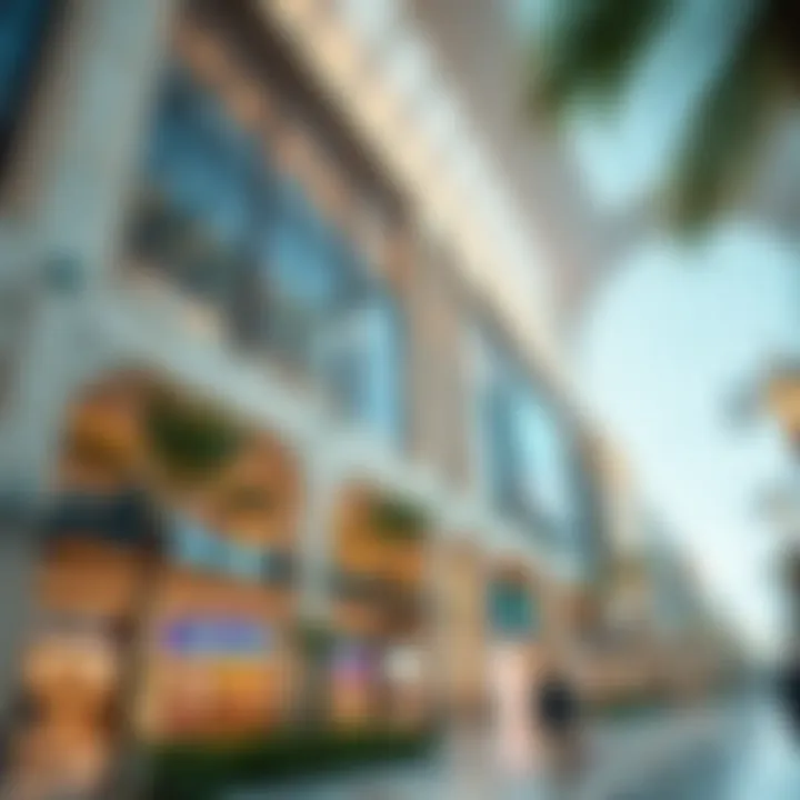 A stunning architectural view of a prominent mall in Deira