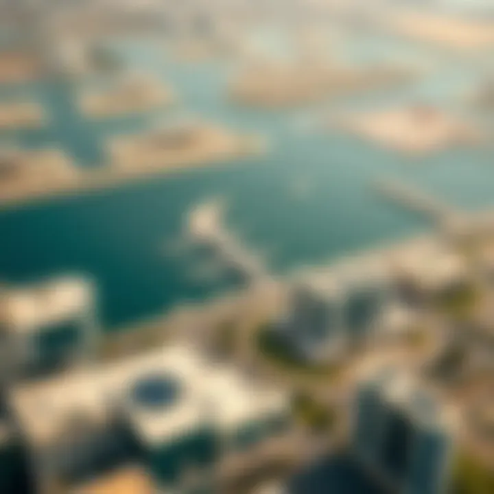Prime Real Estate Locations in Dubai from Above Aerial view of Dubai's prime real estate locations