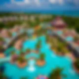 Aerial view of Aquaventure Waterpark showcasing its thrilling water slides and lush landscapes