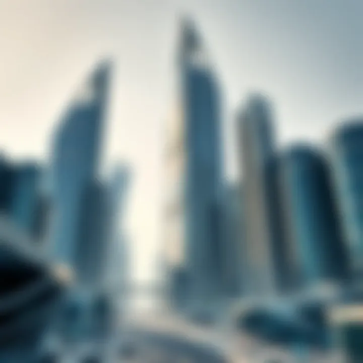 Futuristic skyscrapers in Abu Dhabi, symbolizing modern innovation and urban development