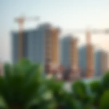 Azizi Properties development site with construction activity