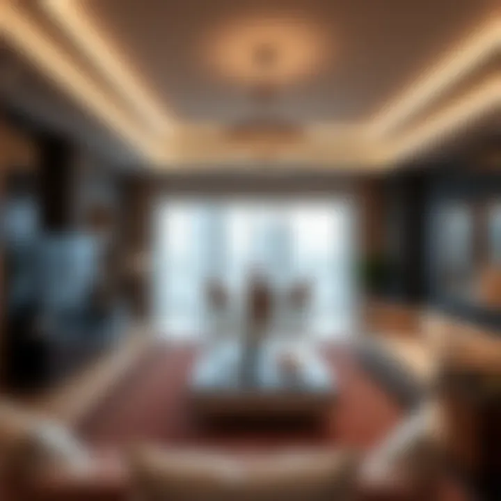 Interior decoration featuring elegant living spaces