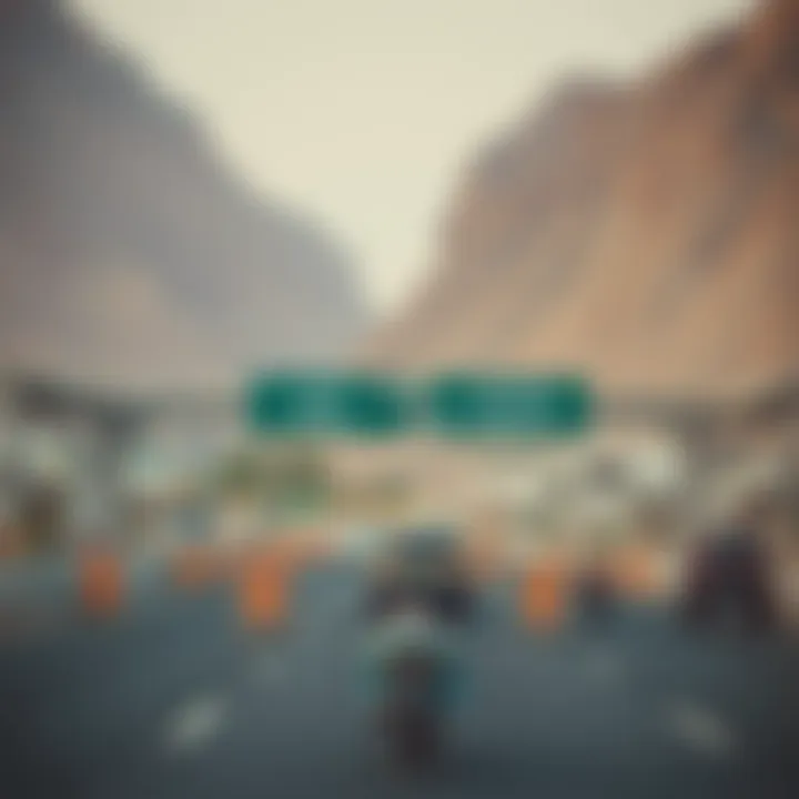 Logistical aspects of crossing the border between Dubai and Oman