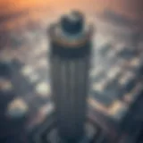 Aerial view of Boulevard Tower showcasing its unique architectural design