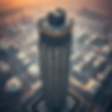 Aerial view of Boulevard Tower showcasing its unique architectural design