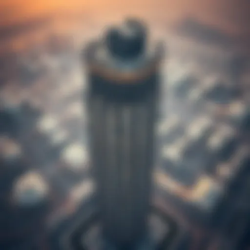 Aerial view of Boulevard Tower showcasing its unique architectural design