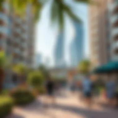 Residents enjoying community amenities around Boulevard Tower