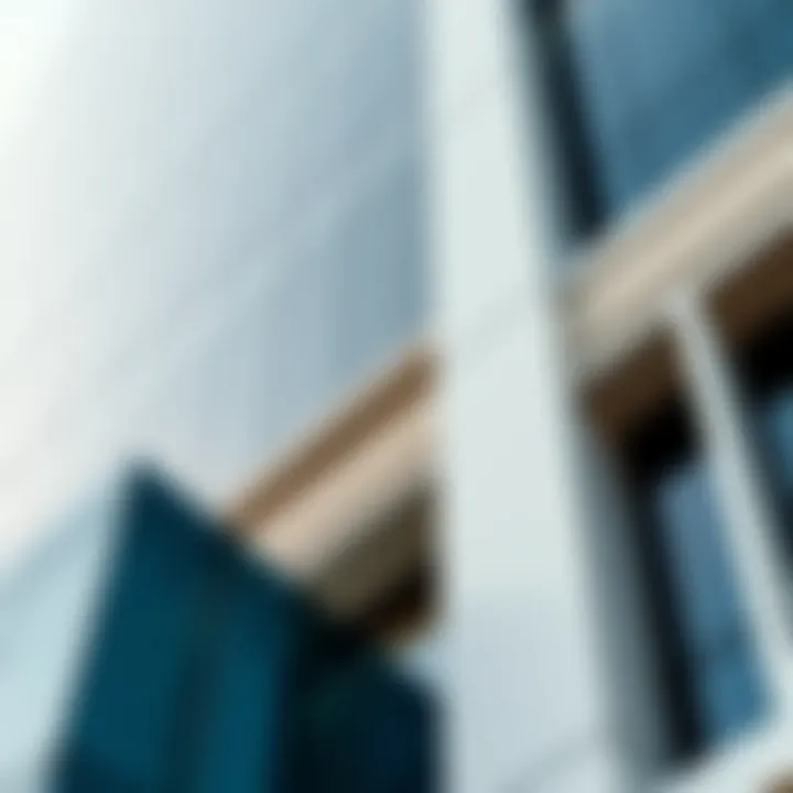 Close-up of the facade of Boulevard Tower highlighting design details