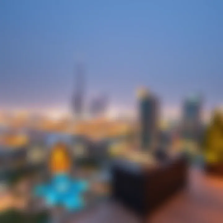 Panoramic view of the Dubai skyline from Boutique 23 Al Jaddaf