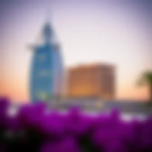 Exterior view of Burj Al Arab showcasing its iconic sail-like architecture