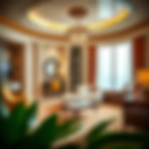 Luxurious interior design of a suite in Burj Al Arab