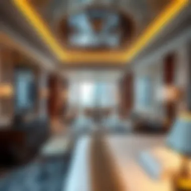 Opulent Suite Interior of Burj Al Arab Luxurious suite interior demonstrating opulence and design