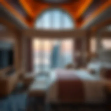 Stunning view from a high-end room at Burj Al Arab