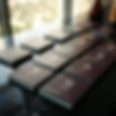Professionally designed business cards laid out