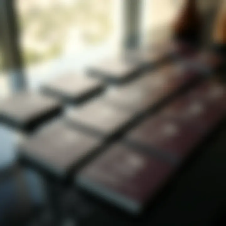 Professionally designed business cards laid out