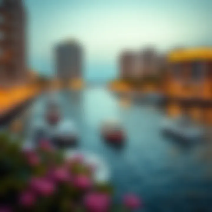 The picturesque waterfront view illustrating the Canal Crown's location advantages