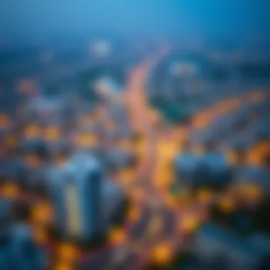 Aerial view of the surrounding developments near مركز زايد الظيت