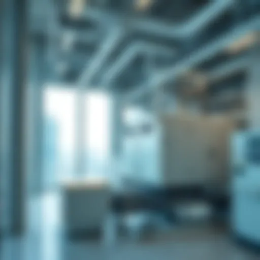 Modern chiller system in a Dubai skyscraper