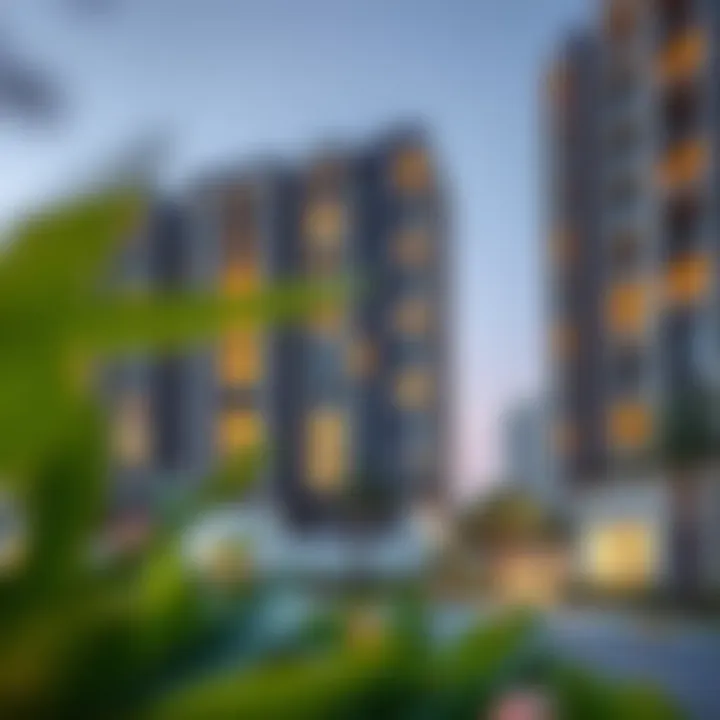 Modern residential buildings in Al Barsha 1