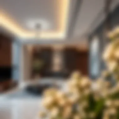 Luxurious interior design showcasing modern aesthetics