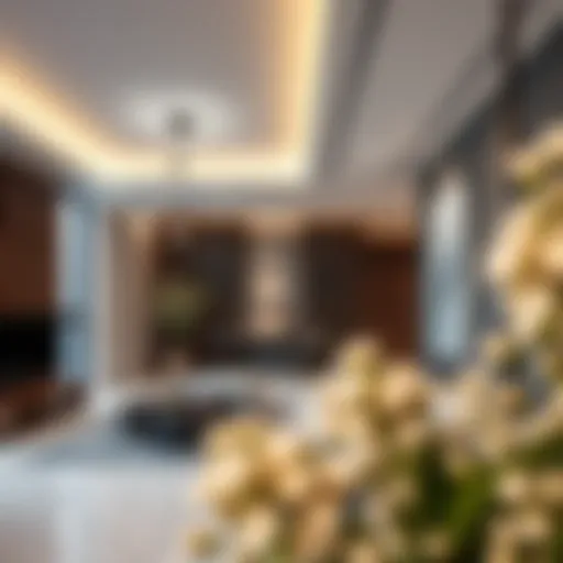 Luxurious interior design showcasing modern aesthetics