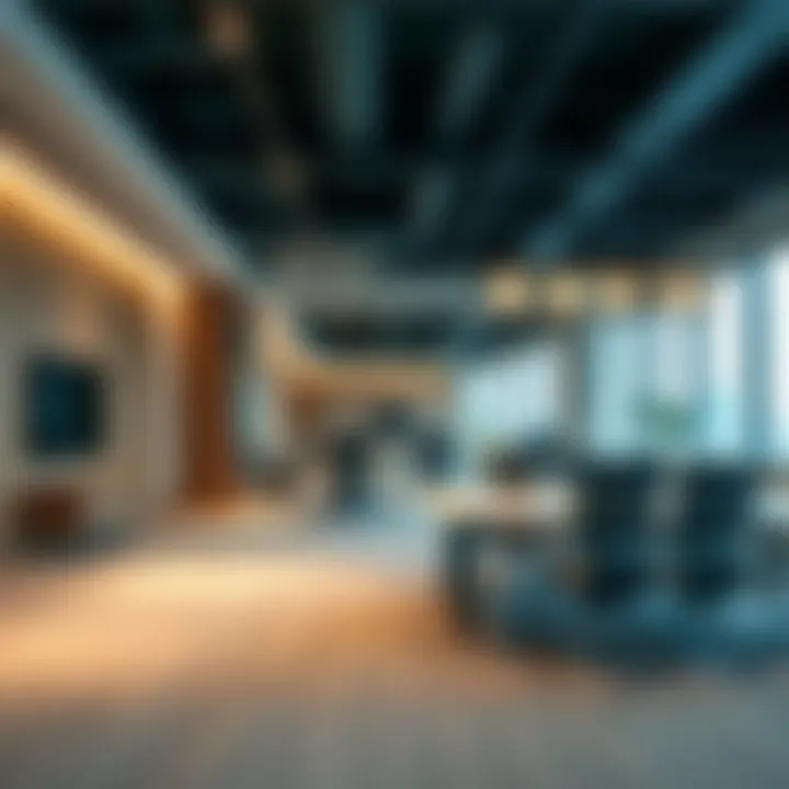 Trendy office interiors reflecting corporate identity