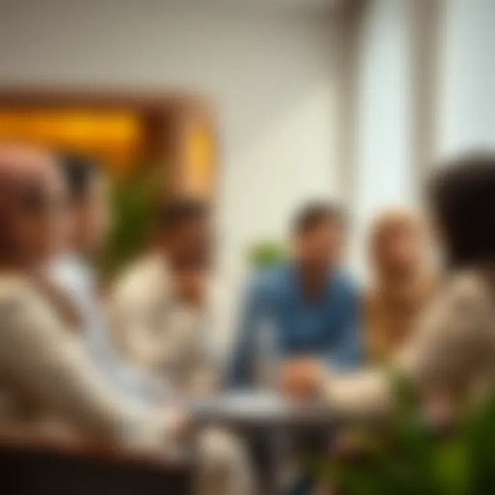 A group of diverse individuals discussing consumer rights