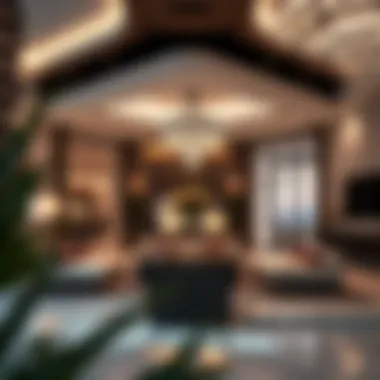 Luxurious interior design of a contemporary villa in Dubai