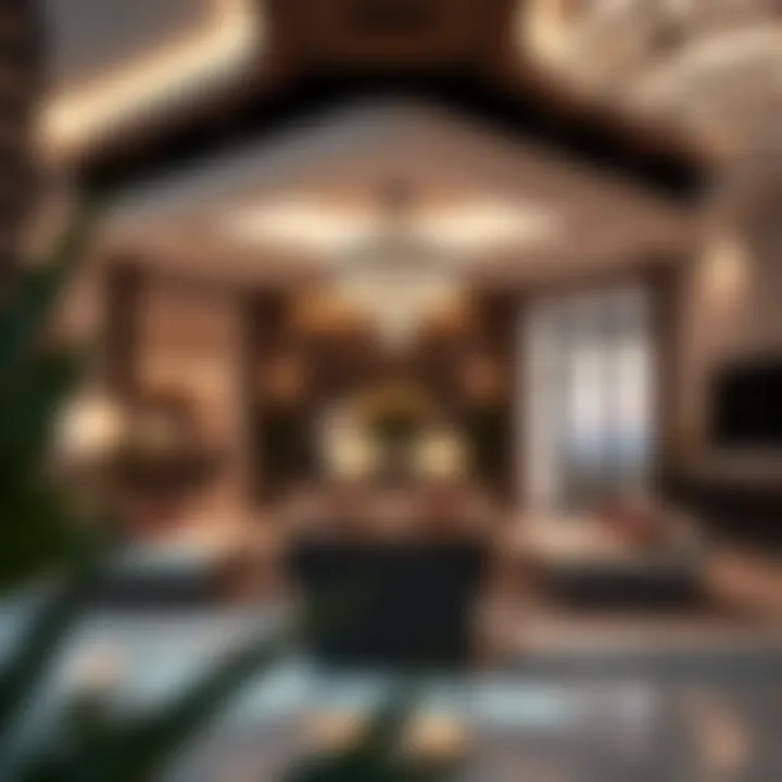 Luxurious interior design of a contemporary villa in Dubai