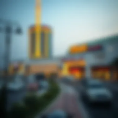 Map showing transportation routes to Dubai Outlet Mall