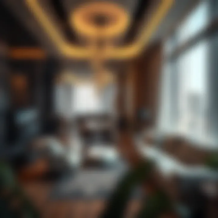 Luxurious apartment interiors representing urban living expenses