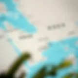 Map showcasing countries with visa-free access for UAE residents