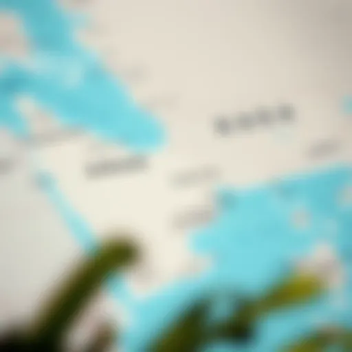 Map showcasing countries with visa-free access for UAE residents