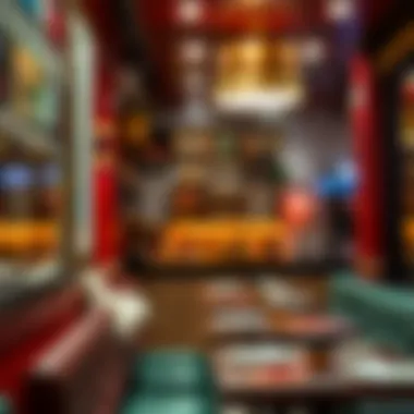 Vibrant shawarma restaurant interior filled with aromatic spices