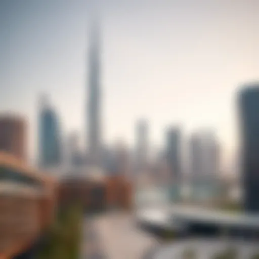 Luxurious Dubai Skyline Luxurious Dubai skyline with modern architecture