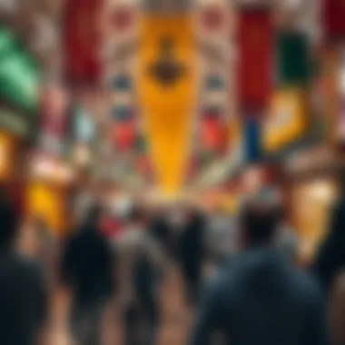 Vibrant market atmosphere