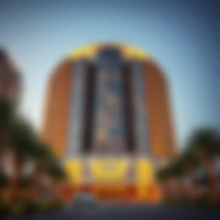 Dona Tower exterior view showcasing its unique architectural design