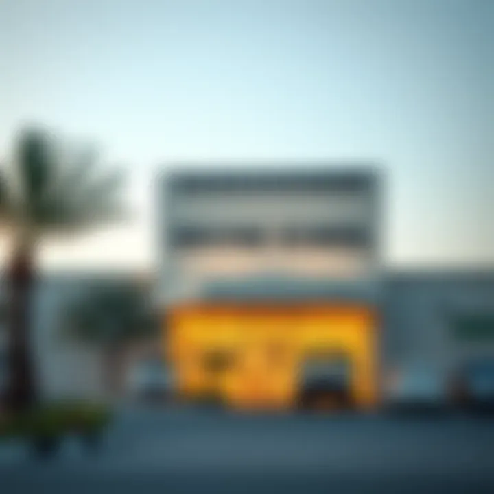 Overview of a driving school facility in Al Quoz