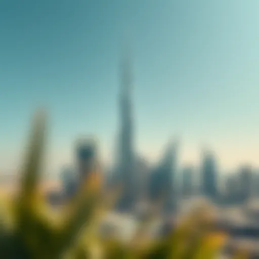 Iconic Burj Khalifa soaring above the Dubai skyline