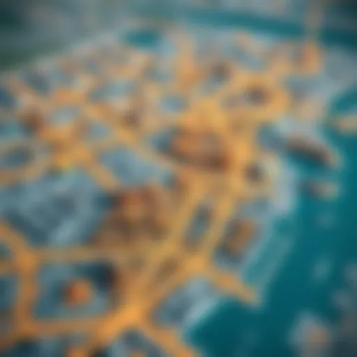 Detailed layout of Dubai's key districts